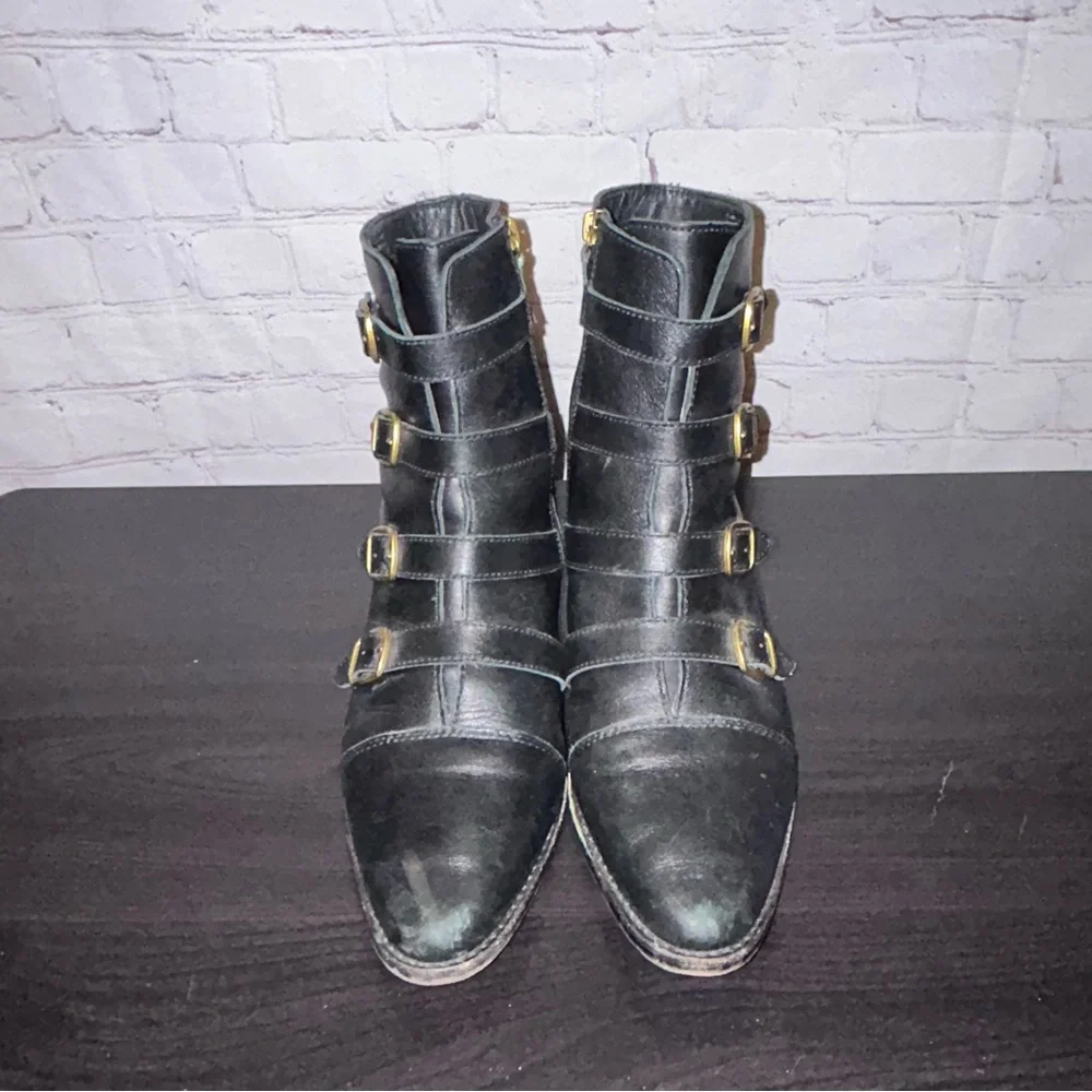 J. Crew multi buckle ankle boots women’s size 10 - Picture 3 of 10